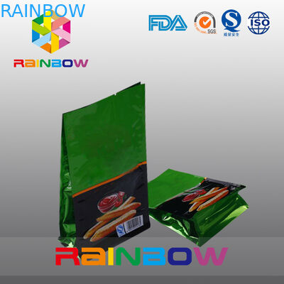 La bolsa de plástico del papel de aluminio, bolsa del sello de la parte inferior plana 8 para los snacks/las patatas fritas