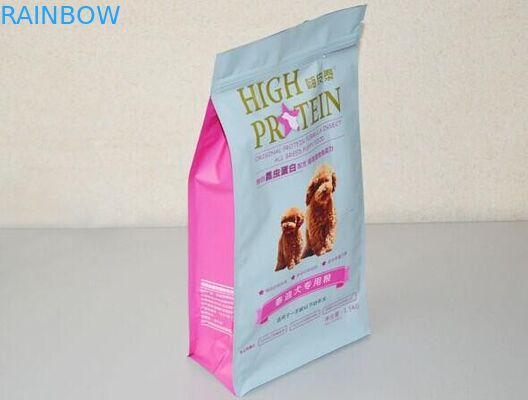 Bolsa lateral de la comida de perro casero del sello del papel de aluminio 8 mates que empaqueta con la cremallera