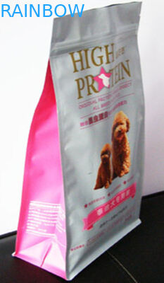 Bolsa lateral de la comida de perro casero del sello del papel de aluminio 8 mates que empaqueta con la cremallera