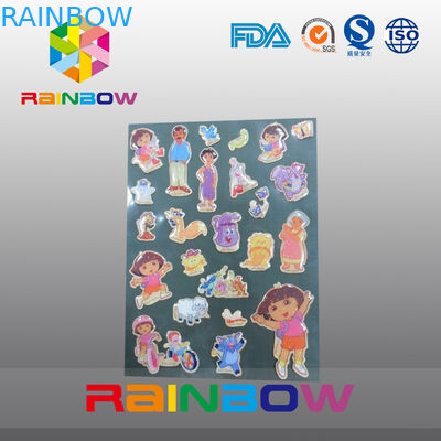 El papel de encargo reciclable económico irregular vivo colorido etiqueta la botella/la bolsa de plástico