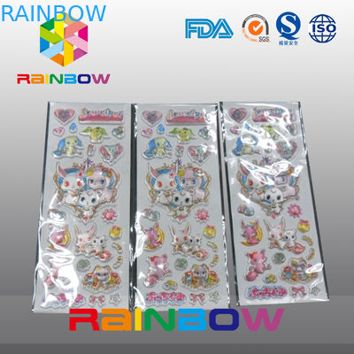 El papel de encargo reciclable económico irregular vivo colorido etiqueta la botella/la bolsa de plástico