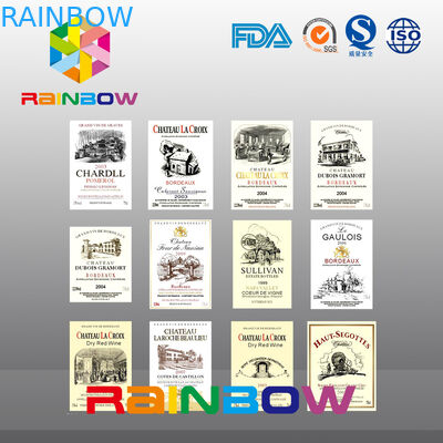 El papel de encargo reciclable económico irregular vivo colorido etiqueta la botella/la bolsa de plástico