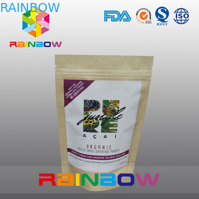 Bolso modificado para requisitos particulares impreso del acondicionamiento de los alimentos de Doypack de la cremallera de las bolsas de papel