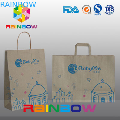 Bolsa de papel modificada para requisitos particulares colorida impresa del regalo de las bolsas de papel para los paños/los zapatos