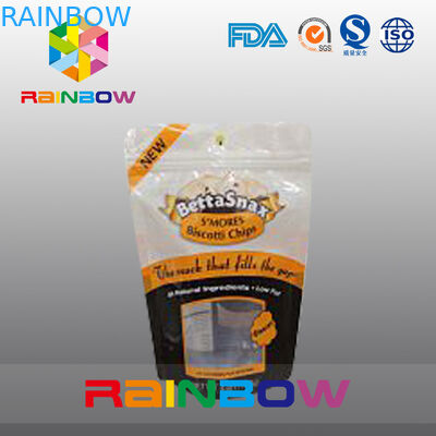 Levántese las bolsas de plástico transparente Ziplock que empaquetan con el agujero de la caída de la mariposa para el caramelo/los snacks