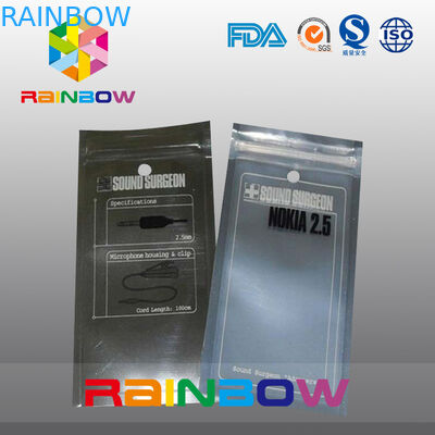 Vea a través los bolsos de empaquetado/bolsa de las auriculares/del auricular de la impresión del logotipo con el Ziplock