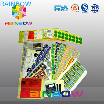 La aduana imprimió etiquetas laminadas papel auto-adhesivo colorido de la comida de las etiquetas de la manga del encogimiento
