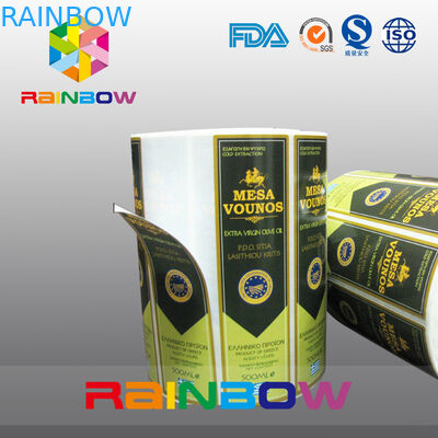 Las etiquetas autas-adhesivo de la manga del encogimiento de la copa de vino imprimieron etiquetas engomadas y la botella de vino Lables