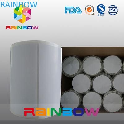 La manga del encogimiento del rectángulo del llano del rollo del papel blanco/en blanco de ninguna impresión etiqueta tamaño de encargo