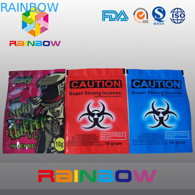 Bolso químico herbario del humo de la especia del vudú de los bolsos 10g 4g del Ziplock del incienso de la precaución de encargo del logotipo