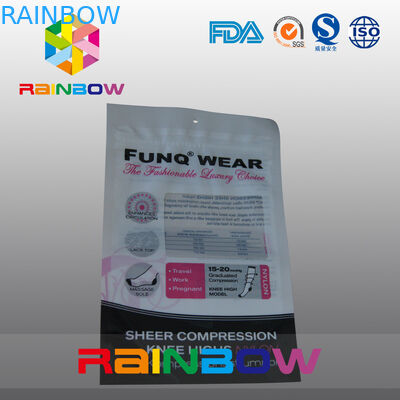 Bolso plástico rojo y blanco de la ventana de Mylar con el cierre en la parte superior para la comida/Pleeled fresco Garllic