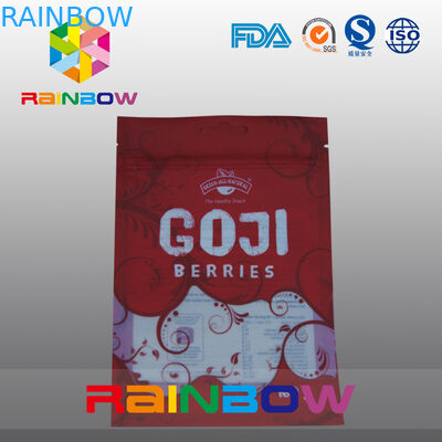 Bolso plástico rojo y blanco de la ventana de Mylar con el cierre en la parte superior para la comida/Pleeled fresco Garllic