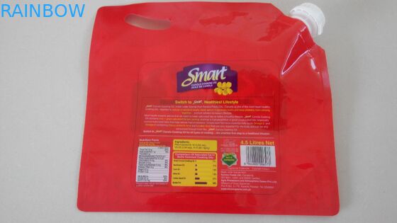 empaquetado rojo grande de la bolsa del canalón 4.5L