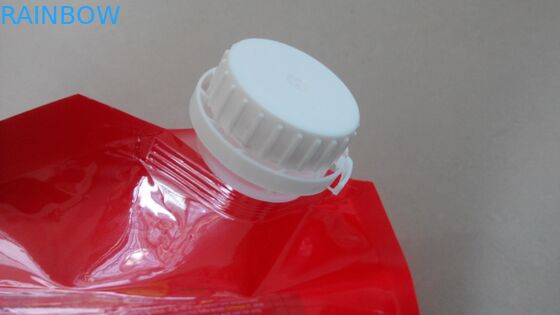 El logotipo impreso se levanta la bolsa del canalón con la manija para el aceite de cocina 4.5L/Huile De Canola