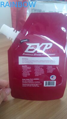 La bolsa de plástico de empaquetado líquida roja del FDA/flexibles estándar se levanta la bolsa del canalón