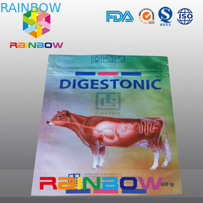 bolsa del alimento para animales del bolso del acondicionamiento de los alimentos del animal doméstico 100g/de la vaca con el logotipo de encargo impreso