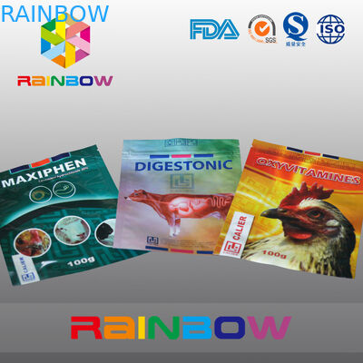 bolsa del alimento para animales del bolso del acondicionamiento de los alimentos del animal doméstico 100g/de la vaca con el logotipo de encargo impreso