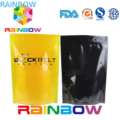 Brillante coloqúese para arriba complementa el bolso de polvo de empaquetado de la cerradura de la cremallera de la bolsa del papel de aluminio