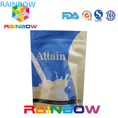 Alisar la bolsa impresa de Packaigng del polvo de la proteína del papel de aluminio con la cremallera