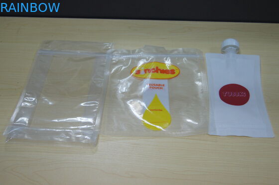 La categoría alimenticia que se puede volver a sellar se levanta aduana Ziplock de los bolsos del canalón del lado de los alimentos para niños impresa