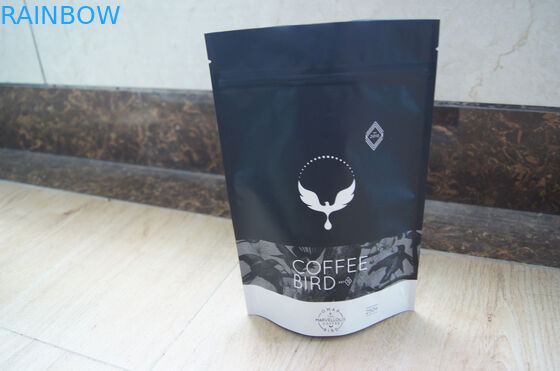 Bolsitas de té negras mates laminadas que empaquetan bolsos de café del papel de aluminio