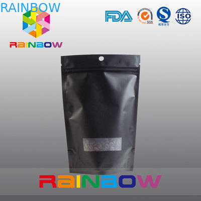 Bolsitas de té negras mates laminadas que empaquetan bolsos de café del papel de aluminio