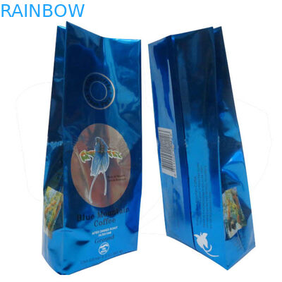 Cree el bolso de café para requisitos particulares de la hoja con una válvula de desgasificación de la manera, verde/negro