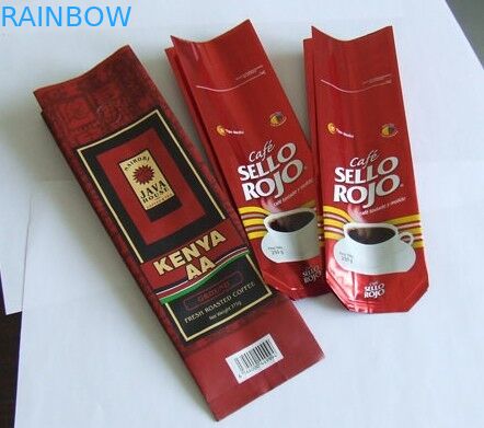 Cree el bolso de café para requisitos particulares de la hoja con una válvula de desgasificación de la manera, verde/negro