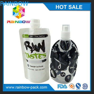 Levántese la bolsa reutilizable del canalón de los alimentos para niños que empaqueta con la cremallera en el top