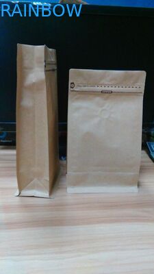 Levántese las bolsas de papel modificadas para requisitos particulares de la bolsa de papel de Kraft con la hoja/la cremallera