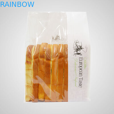 La bolsa de papel blanca de Kraft para el pan/se levanta bolsas con Mylar y la ventana clara