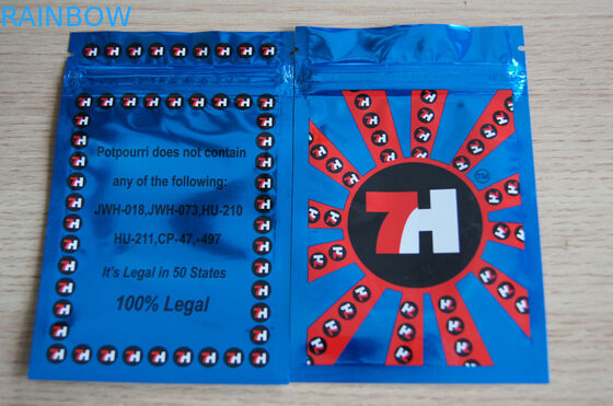 Empaquetado laminado reciclado del papel de aluminio herbario - bolso del Ziplock de Mylar del incienso