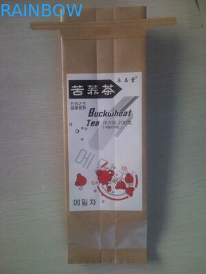 Bolsa de papel lateral de Kraft de la laminación del papel de aluminio del escudete con el lazo de la lata