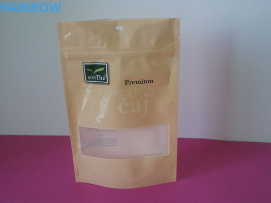 El empaquetado reciclable de la bolsa del papel de aluminio laminado se levanta la bolsa de Matt Mylar con la ventana