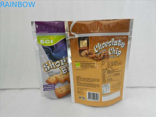 El empaquetado plástico que se puede volver a sellar de la bolsa de la hoja se levanta bolsos Ziplock laminados del papel de aluminio