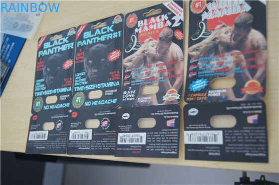 tarjeta de la ampolla de la mamba negra 2 de la mamba negra 1 de la pantera negra que empaqueta el empaquetado sexual de las píldoras