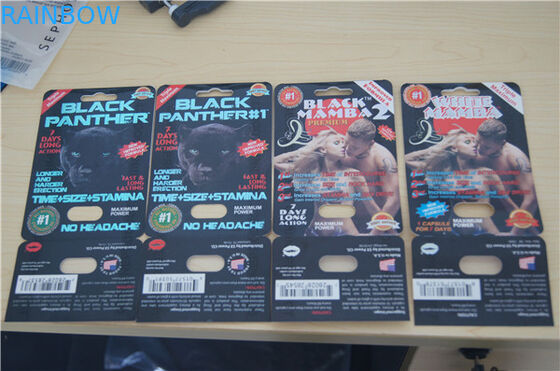 tarjeta de la ampolla de la mamba negra 2 de la mamba negra 1 de la pantera negra que empaqueta el empaquetado sexual de las píldoras