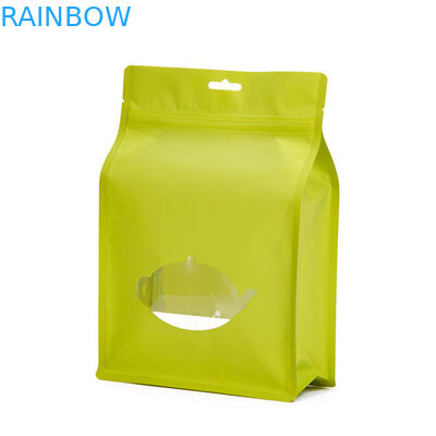 Los bolsos de empaquetado del té del papel de Kraft se levantan los bolsos de aluminio del envase de plástico con el ziplock