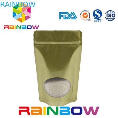 bolsos de empaquetado impresos modificados para requisitos particulares del papel de aluminio con la ventana ziplock y clara