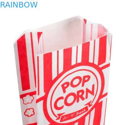 Bolsas de papel de rey Paper Popcorn Bags Customized del carnaval paquete de 1 onza de rojo y de blanco
