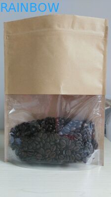 Las bolsas de papel modificadas para requisitos particulares reciclables se levantan al OEM de la bolsa de papel de Brown Kraft