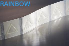 la manga del encogimiento del triángulo del diámetro de 25m m etiqueta etiquetas engomadas transparentes/etiquetas de advertencia táctiles