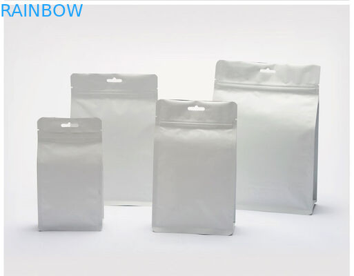 Bolso del bocado del papel de Kraft de la cremallera de Mylar que empaqueta con la ventana clara para el grano de café/la galleta