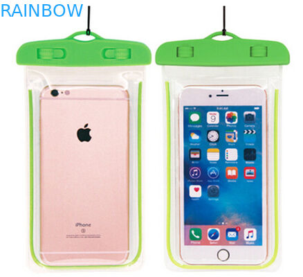 Bolsas plásticas de encargo que empaquetan el bolso de la bolsa del teléfono de la prenda impermeable del PVC