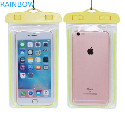 Bolsas plásticas de encargo que empaquetan el bolso de la bolsa del teléfono de la prenda impermeable del PVC