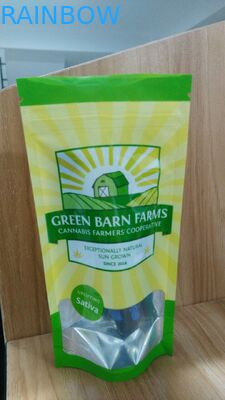 Modificado para requisitos particulares levántese los bolsos laminados de la cremallera del papel de aluminio de la comida con la ventana clara