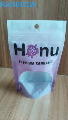 Modificado para requisitos particulares levántese los bolsos laminados de la cremallera del papel de aluminio de la comida con la ventana clara