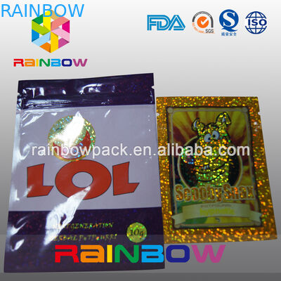 El empaquetado herbario modificado para requisitos particulares del incienso 4g/10g/el Ziplock del popurrí empaqueta