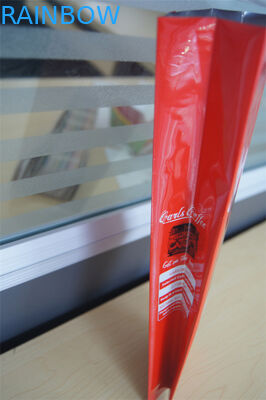 Bolsos de café laterales modificados para requisitos particulares del papel de aluminio del escudete con la válvula, verde rojo