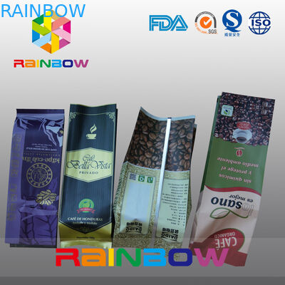 bolsitas de té del papel de aluminio 250g que empaquetan bolsos de café laterales del escudete